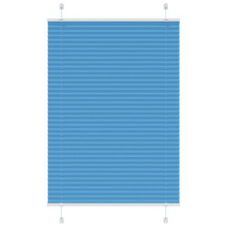 Azul plissada cega 85x100 cm largura tecido 84,4 cm poliéster
