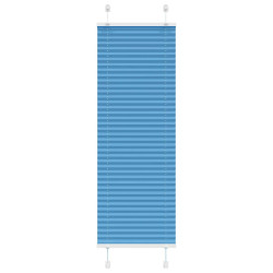 Plissado cego azul 45x150 cm largura do tecido 44,4cm poliéster