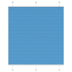 Plissado cego azul 115x150 cm largura tecido 114,4 cm poliéster