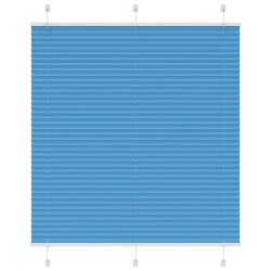 Plissado cego azul 120x100 cm largura tecido 119,4 cm poliéster