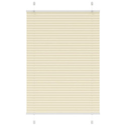 Creme plissada cega 100x100 cm largura tecido 99,4 cm poliéster