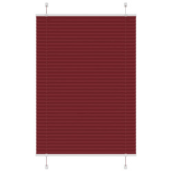 Plissado cego bordéus vermelho 100x150 cm largura tecido