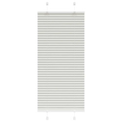 Cinzento luz plissada cega 65x150 cm largura tecido 64,4 cm