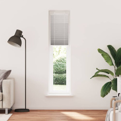 Cinzento luz plissada cega 50x200 cm largura tecido 49,4 cm