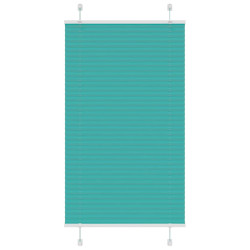 Gasolina verde plissada cega 70x100 cm largura tecido 69,4 cm