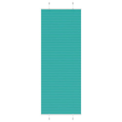 Gasolina verde plissada cega 75x200 cm largura tecido 74,4 cm