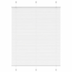 Branco plissada cega 105x100cm largura tecido 104,4cm poliéster