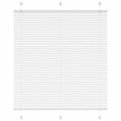 Branco plissada cega 115x100cm largura tecido 114,4cm poliéster