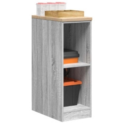 Armário de arrumação de garagem cinzento sonoma 30x51x85 cm