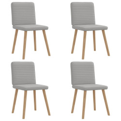 Cadeiras de jantar 4 pcs tecido cinza nuvem