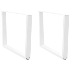 Pés para mesa de jantar em v, 2 peças, branco, 100x(72-73,3) cm, aço