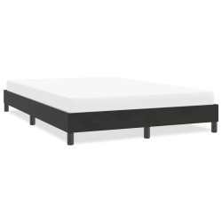 Estrutura de cama sem colchão 140x210 cm veludo preto