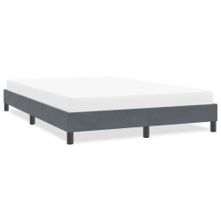 Estrutura de cama sem colchão 160x210 cm veludo cinzento-escuro