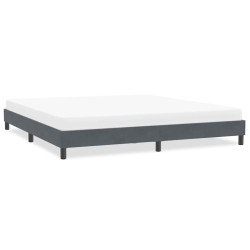 Estrutura de cama sem colchão 200x210 cm veludo cinzento-escuro