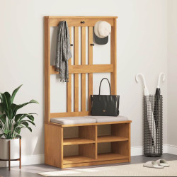 Árvore de hall sandnes 87x40x159,5 cm madeira maciça de pinho