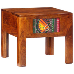 Mesa de cabeceira 40x40x36 cm madeira de acácia maciça