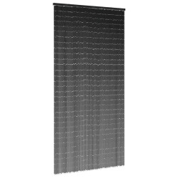Cortina de porta contra insetos cinza escuro 90x220 cm bambu