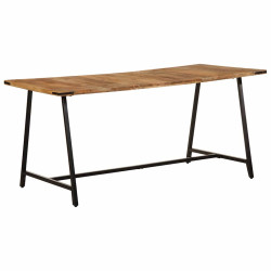 Mesa de jantar 160x80x75 cm madeira de mangueira maciça