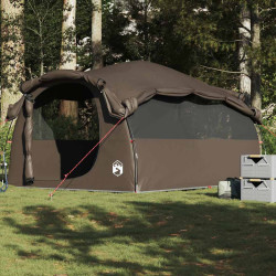 Tenda familiar túnel para 6 pessoas resistente à água castanho