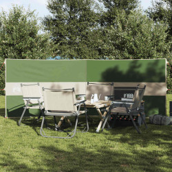 Corta-vento de campismo 344x120 cm impermeável verde