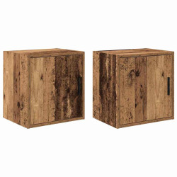Armários de parede para garagem 2 pcs derivados de madeira