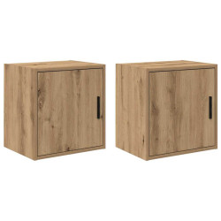 Armários de parede para garagem 2 pcs derivados de madeira