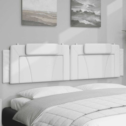 Almofadão de cabeceira viana 200 cm couro artificial branco