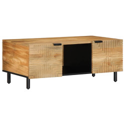 Mesa de centro 100x54x40cm madeira de mangueira maciça castanho