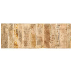 Cabeceira 140 cm madeira de mangueira áspera maciça