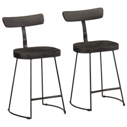 Bancos de bar 2 pcs 49x43x79 cm madeira de mangueira maciça