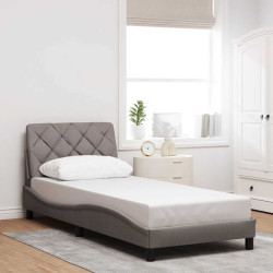 Estrutura de cama sem colchão 80x200 cm tecido cinzento