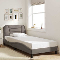 Estrutura de cama sem colchão hvar 80x200 cm tecido cinzento