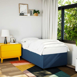 Estrutura de cama sem colchão 90x200 cm tecido azul