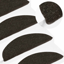 Tapetes de escada adesivos 20 pcs 56x17x3 cm antracite