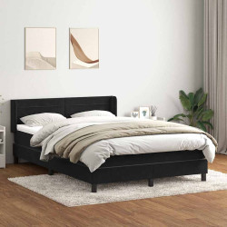 Cama com molas/colchão 160x210 cm veludo preto