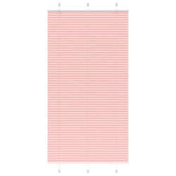 Rosa plissada cega 105x200 cm largura tecido 104,4cm poliéster