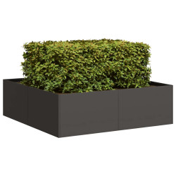 Vaso/floreira 100x100x30 cm aço preto