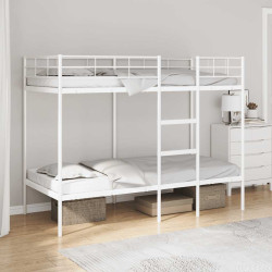 Beliche sem colchão 90x190 cm aço branco