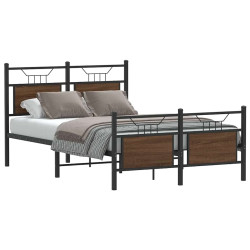 Estrutura cama s/ colchão derivados madeira carvalho castanho