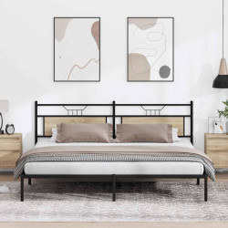 Estrutura de cama sem colchão 193x201 cm carvalho sonoma