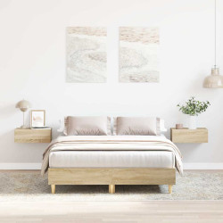 Estrutura cama sem colchão 120x200 cm carvalho sonoma