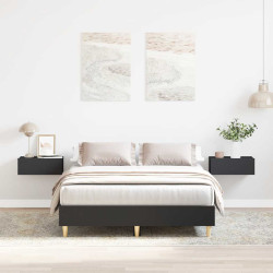 Estrutura de cama sem colchão 140x190 cm preto