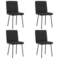 Cadeiras de jantar 4 pcs couro artificial preto