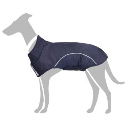 Capa de chuva para cães com tiras reflectoras azul-marinho l