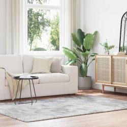 Tapete shaggy de pelo alto navarra 160x230 cm cinzento prateado