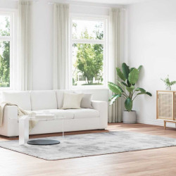 Tapete shaggy de pelo alto navarra 200x290cm cinzento prateado