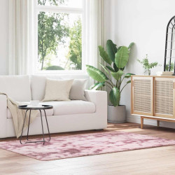 Tapete shaggy de pelo alto navarra 130x200 cm rosa empoeirado
