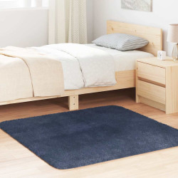 Tapete shaggy de pelo alto navarra 120x120 cm azul-marinho
