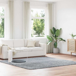 Tapete shaggy de pelo alto navarra 240x240 cm cinzento-claro