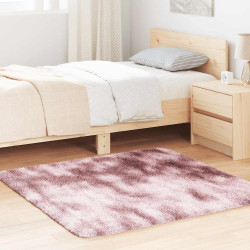 Tapete shaggy de pelo alto navarra 120x120 cm rosa empoeirado